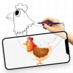 draw easy trace & sketch android application logo